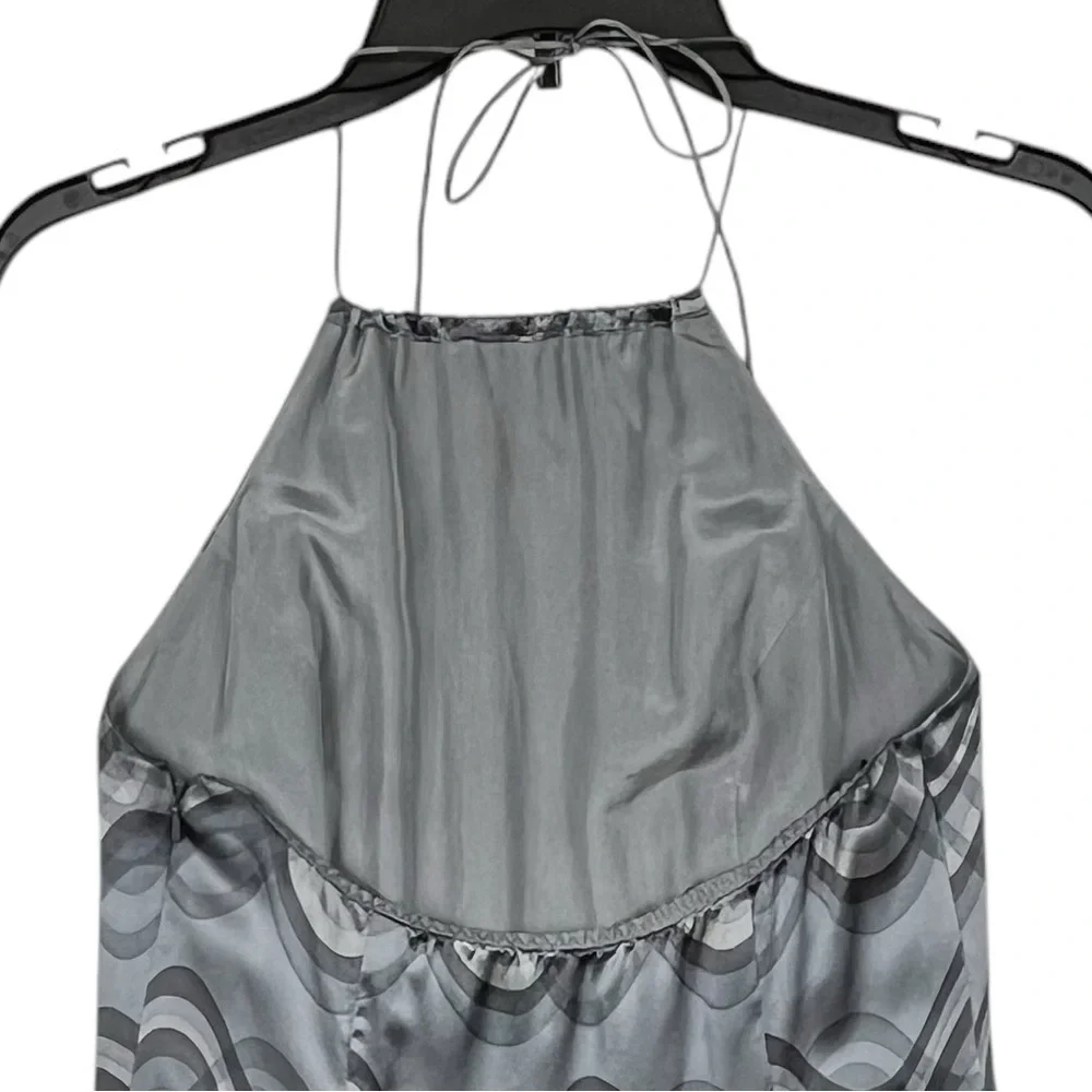 NWT The Limited 100% Silk Grey Patterned Dress Vintage 90’s Y2K Size 6